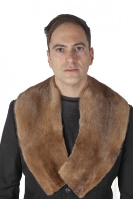 Light brown mink fur collar - unisex
